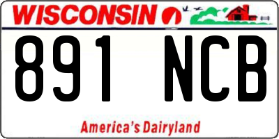 WI license plate 891NCB