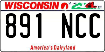 WI license plate 891NCC