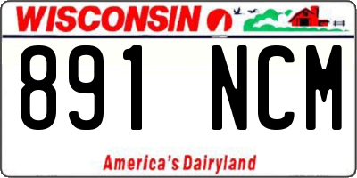 WI license plate 891NCM