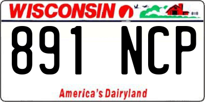 WI license plate 891NCP