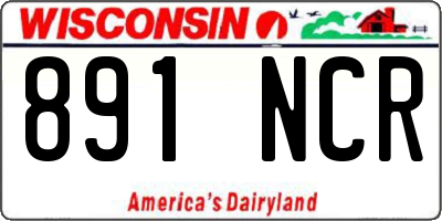 WI license plate 891NCR