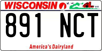 WI license plate 891NCT
