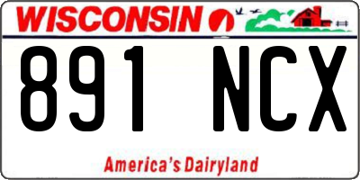 WI license plate 891NCX