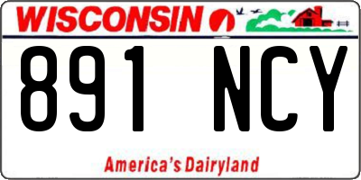 WI license plate 891NCY