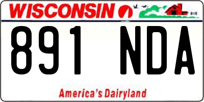 WI license plate 891NDA