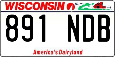 WI license plate 891NDB
