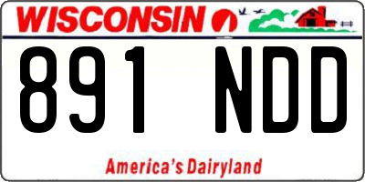 WI license plate 891NDD