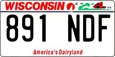 WI license plate 891NDF
