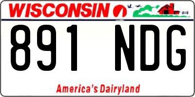 WI license plate 891NDG