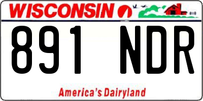 WI license plate 891NDR