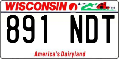 WI license plate 891NDT