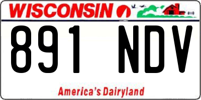 WI license plate 891NDV