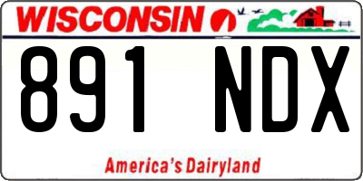 WI license plate 891NDX