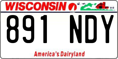 WI license plate 891NDY