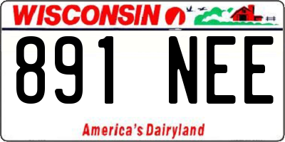 WI license plate 891NEE