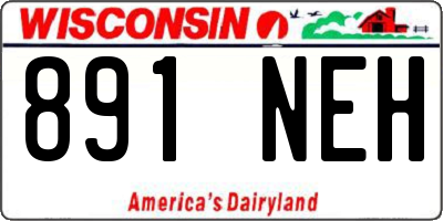 WI license plate 891NEH