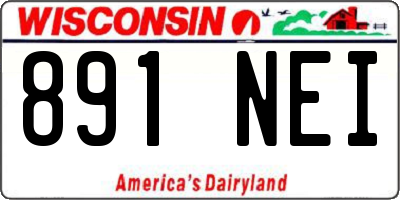 WI license plate 891NEI