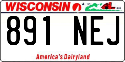 WI license plate 891NEJ
