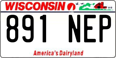 WI license plate 891NEP
