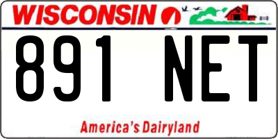 WI license plate 891NET