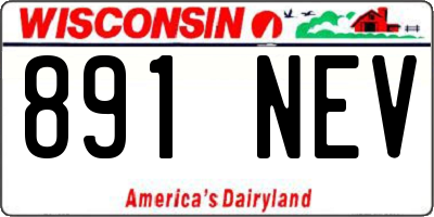 WI license plate 891NEV