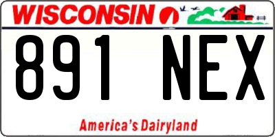 WI license plate 891NEX