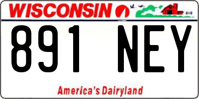 WI license plate 891NEY