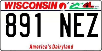 WI license plate 891NEZ