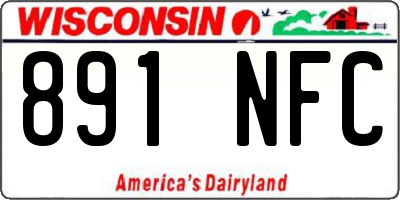 WI license plate 891NFC