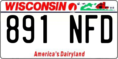WI license plate 891NFD
