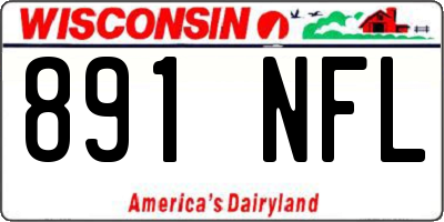 WI license plate 891NFL