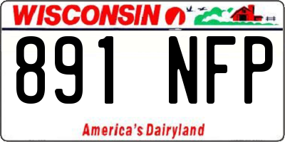 WI license plate 891NFP