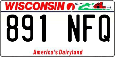 WI license plate 891NFQ