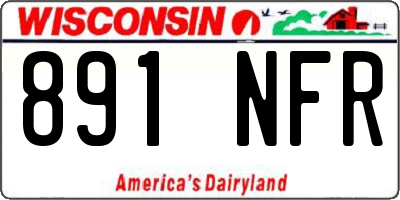 WI license plate 891NFR