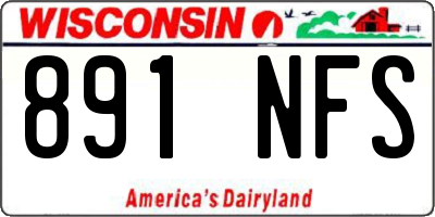 WI license plate 891NFS