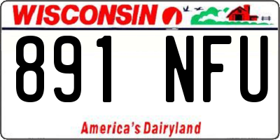 WI license plate 891NFU