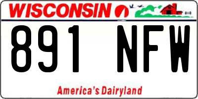 WI license plate 891NFW