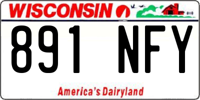WI license plate 891NFY