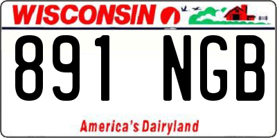 WI license plate 891NGB