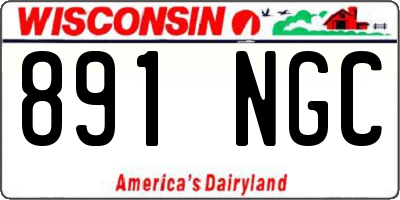 WI license plate 891NGC