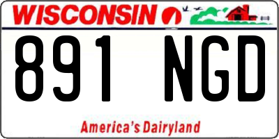 WI license plate 891NGD