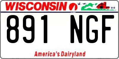 WI license plate 891NGF