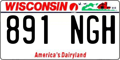 WI license plate 891NGH