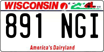 WI license plate 891NGI