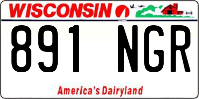 WI license plate 891NGR