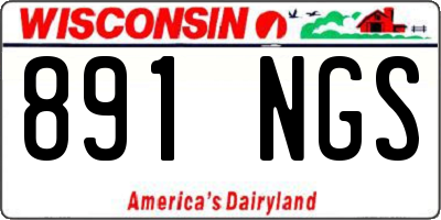 WI license plate 891NGS