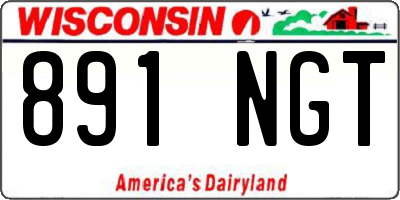 WI license plate 891NGT