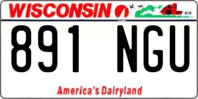 WI license plate 891NGU