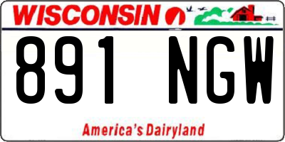 WI license plate 891NGW