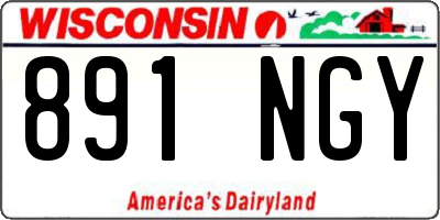 WI license plate 891NGY